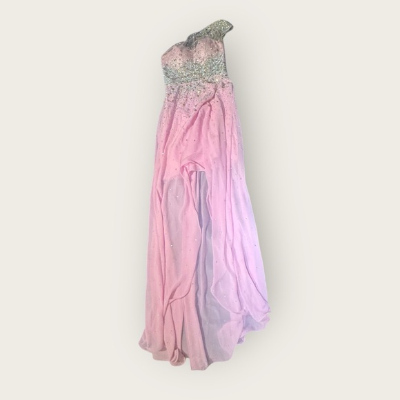 Tony Bowls Le Gala Style Gown Pink Prom Pageant Formal Dress Gems Shiny Fairy 2 - Picture 10 of 16